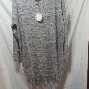 Umgee Gray Textured Knit Dress